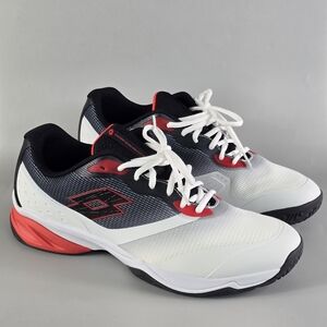 OTTO Men's Black, White, and Red Athletic Shoes